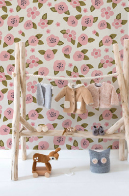 Fotobehang Zoete roze bloemen