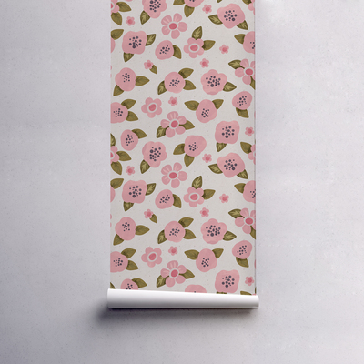 Fotobehang Zoete roze bloemen