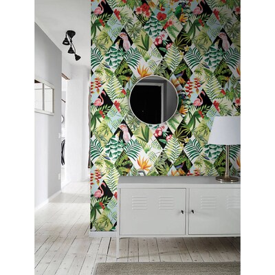 Fotobehang Patchwork Jungle