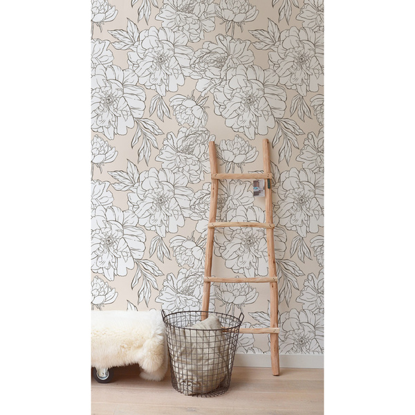 Fotobehang Delicate pioenrozen