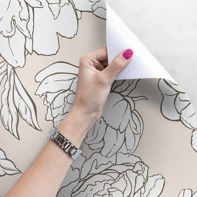 Fotobehang Delicate pioenrozen