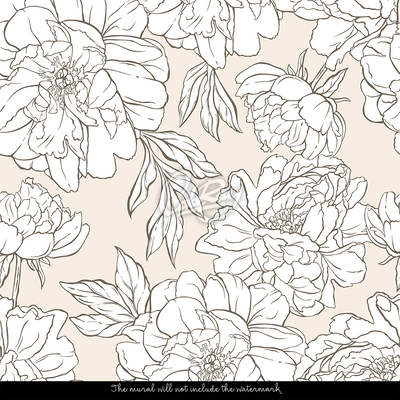 Fotobehang Delicate pioenrozen