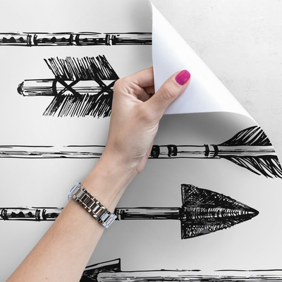 Fotobehang Nou, dat is een pijl