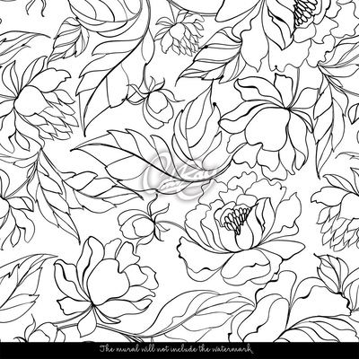 Fotobehang Pioenrozen in uw tuin