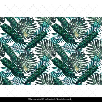 Fotobehang In de schaduw van de majestueuze Monstera