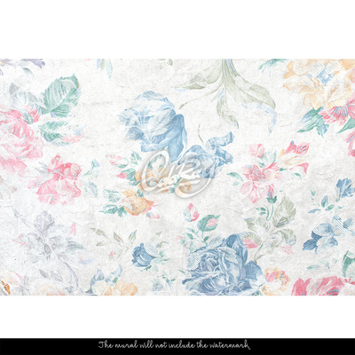 Fotobehang Ontspannen in een tuin vol bloemen