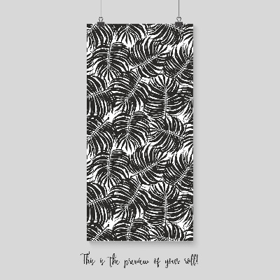 Fotobehang Zwarte palmbladeren