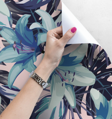 Fotobehang Blauwe lelies