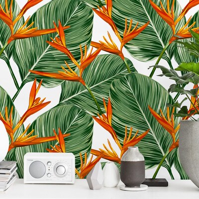 Fotobehang Bloemen in de wilde jungle