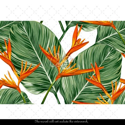 Fotobehang Bloemen in de wilde jungle