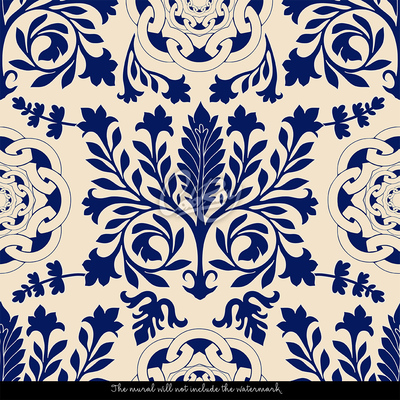 Fotobehang Marineblauwe fantasie