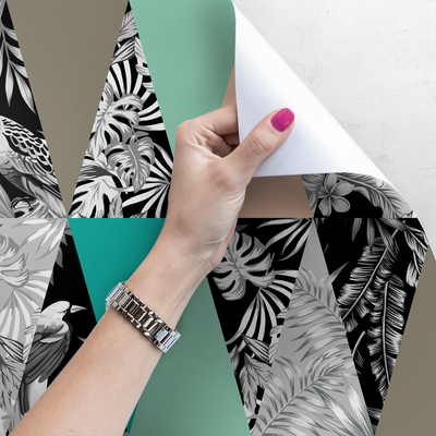 Fotobehang In ruiten en driehoeken