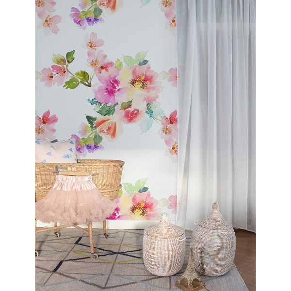 Fotobehang Delicate minimalistische bloemen