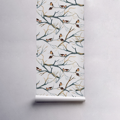 Fotobehang Mussen op de takken