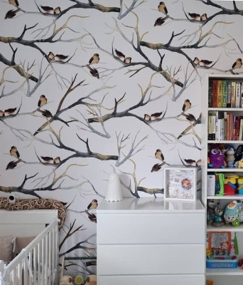 Fotobehang Mussen op de takken