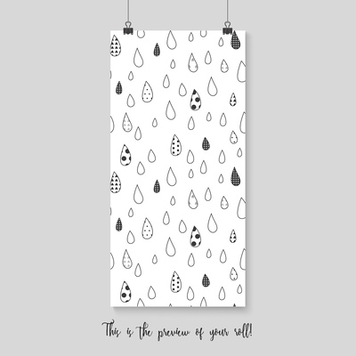 Fotobehang Schattige regendruppels