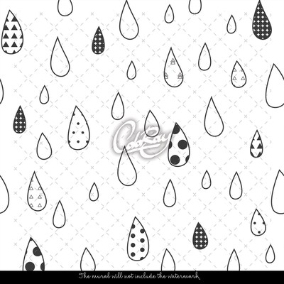 Fotobehang Schattige regendruppels