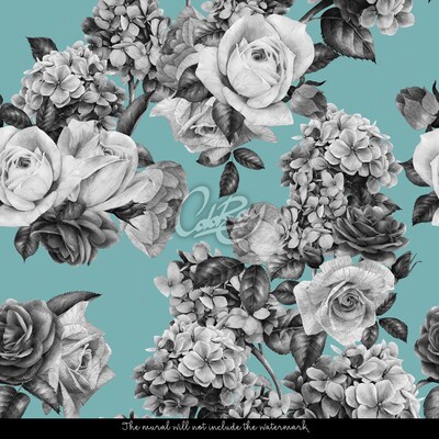 Fotobehang Vintage stijl tuin