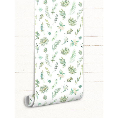 Fotobehang Handgeschilderde bladeren