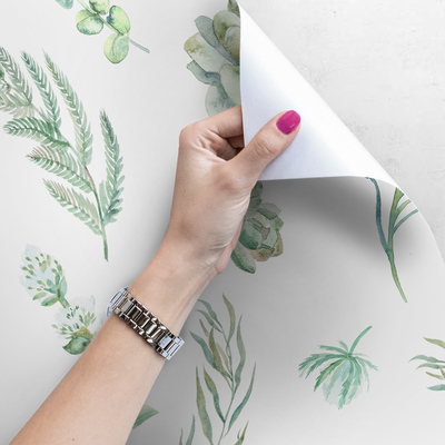 Fotobehang Handgeschilderde bladeren