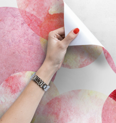 Fotobehang Stippen en rozen