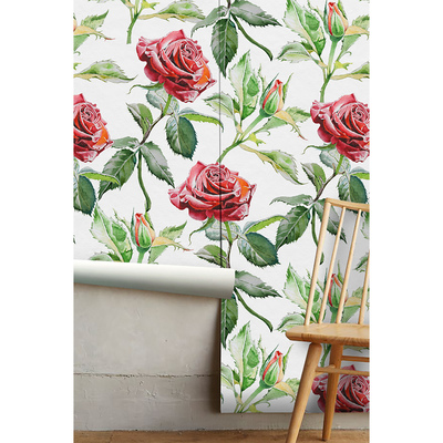 Fotobehang Romantische rozentuin