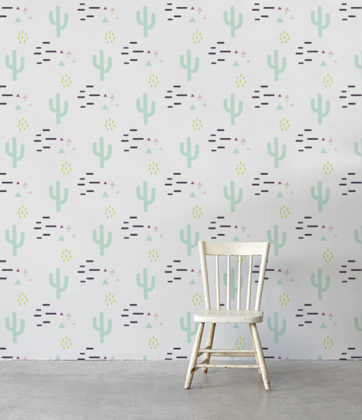 Fotobehang Minimalistische Cactus