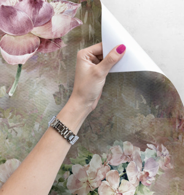 Fotobehang Tuin in de mist