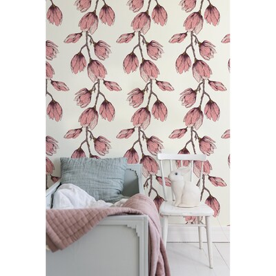 Fotobehang Roze knoppen op de twijgen