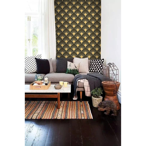 Fotobehang Pauwenstaart in de Gouden Rij