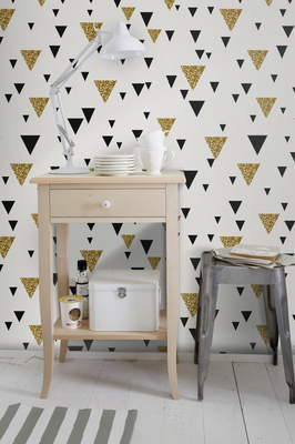 Fotobehang Driehoek Goudkoorts