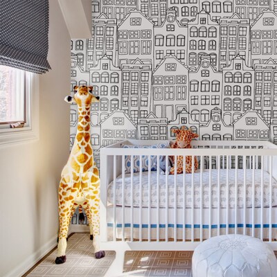 Fotobehang Schets van de grote stad