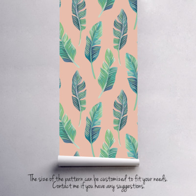 Fotobehang Veerbladeren