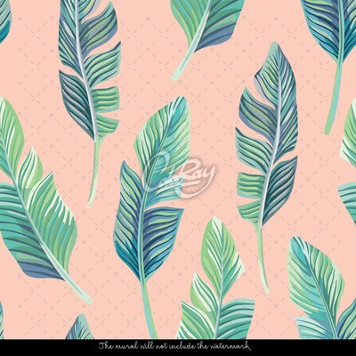 Fotobehang Veerbladeren