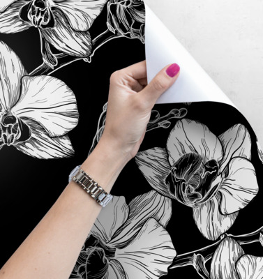 Fotobehang Orchidee in negatief