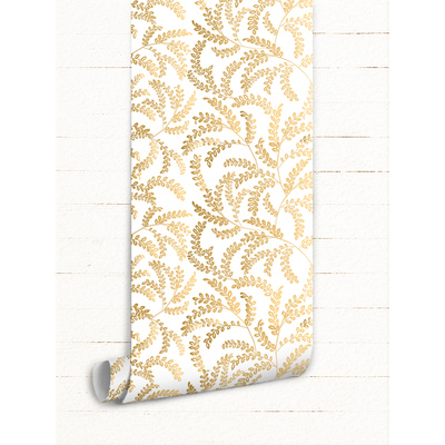 Fotobehang Takje en gouden bladeren