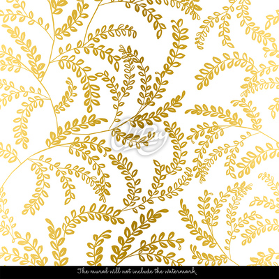 Fotobehang Takje en gouden bladeren