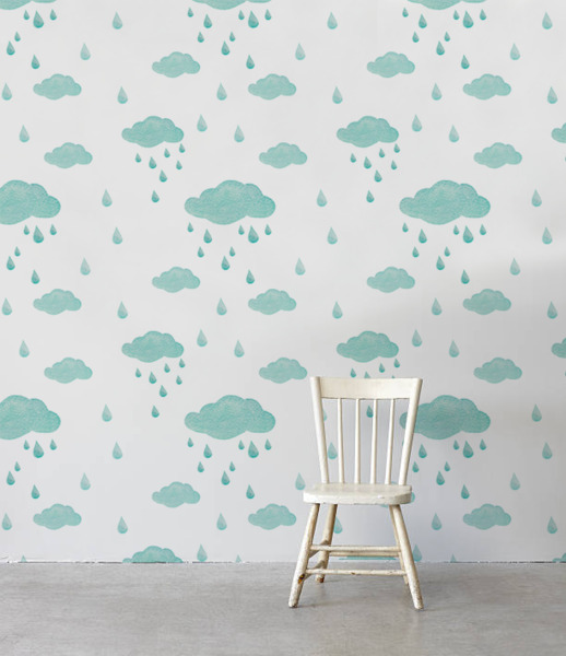 Fotobehang Pastelregen