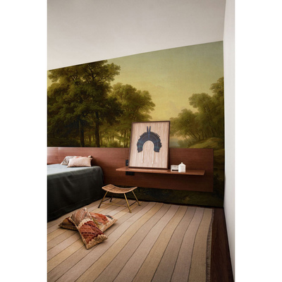 Fotobehang Zonsondergang over de rivier