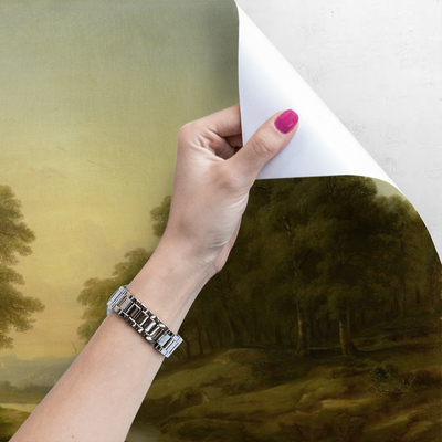 Fotobehang Zonsondergang over de rivier