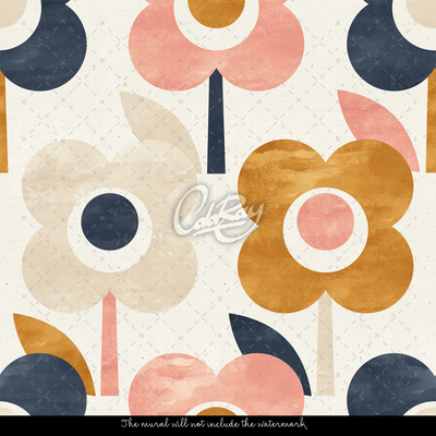 Fotobehang Scandinavische bloemen