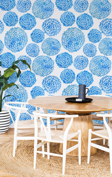 Fotobehang Azuurblauwe zee-egels