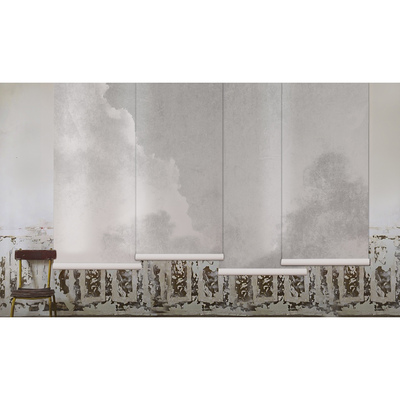 Fotobehang Schommelen in de heldere wolken