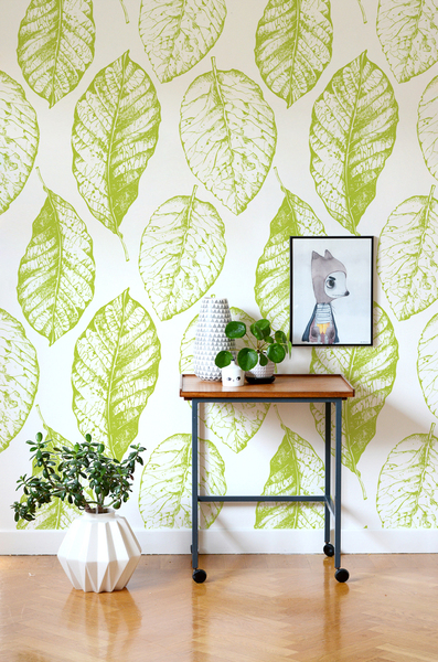 Fotobehang Bladstempels