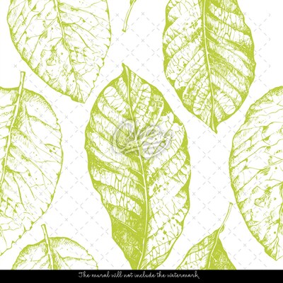 Fotobehang Bladstempels