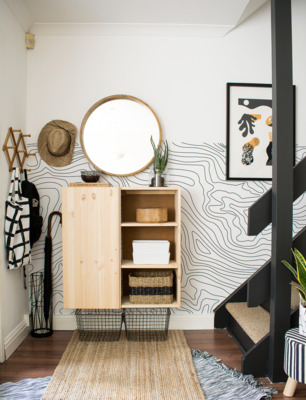 Fotobehang Isolijnen