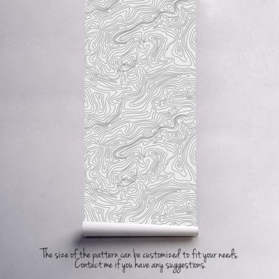 Fotobehang Isolijnen