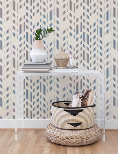 Fotobehang Geweven uit lijnen