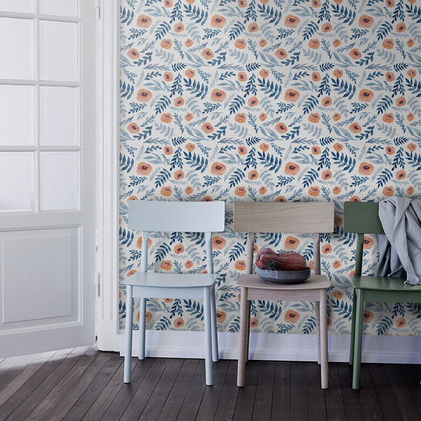 Fotobehang Bloemen in volksstijl