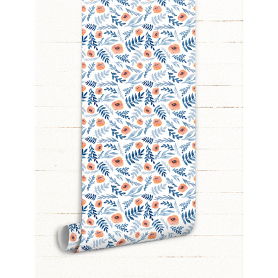 Fotobehang Bloemen in volksstijl